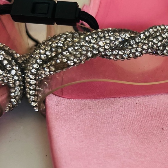 Zara rhinestone Vinyl high heel sandals 1324/010 size 36 - Picture 6 of 15